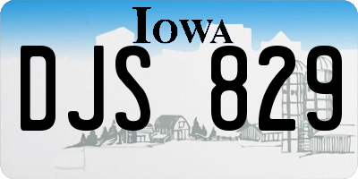 IA license plate DJS829