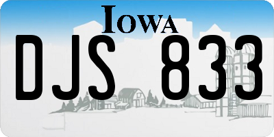 IA license plate DJS833