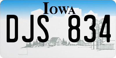 IA license plate DJS834