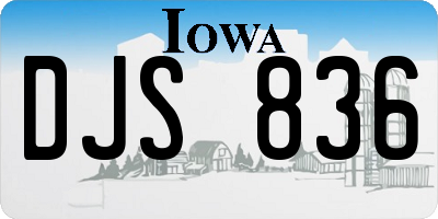 IA license plate DJS836