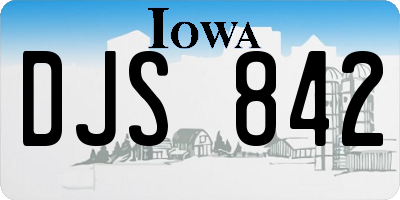 IA license plate DJS842