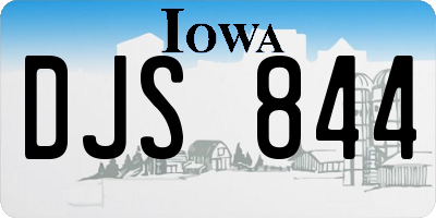 IA license plate DJS844