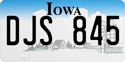 IA license plate DJS845