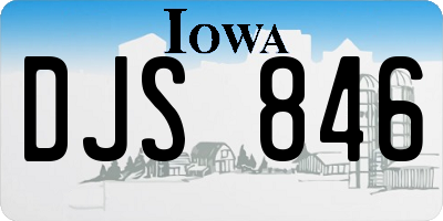 IA license plate DJS846