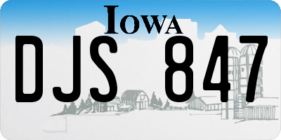 IA license plate DJS847