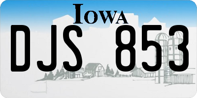 IA license plate DJS853