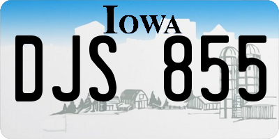 IA license plate DJS855