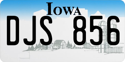 IA license plate DJS856