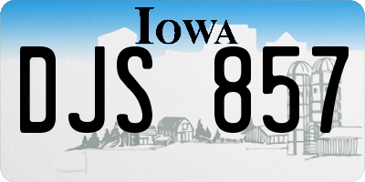 IA license plate DJS857