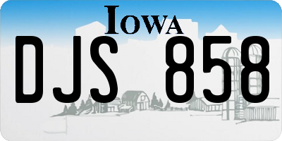 IA license plate DJS858