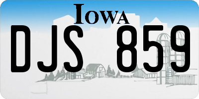 IA license plate DJS859