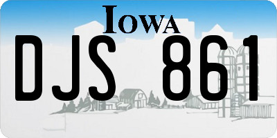 IA license plate DJS861