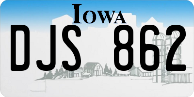 IA license plate DJS862