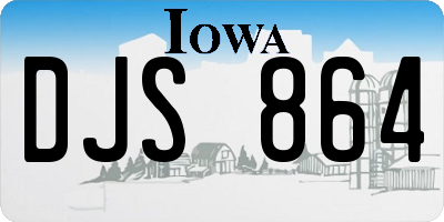 IA license plate DJS864