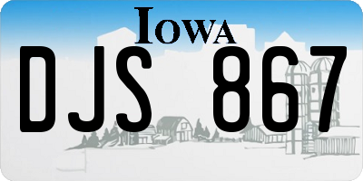 IA license plate DJS867