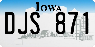 IA license plate DJS871