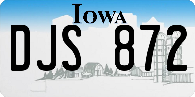 IA license plate DJS872