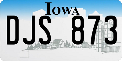 IA license plate DJS873