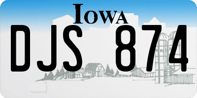 IA license plate DJS874