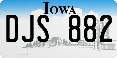 IA license plate DJS882