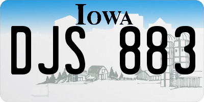 IA license plate DJS883