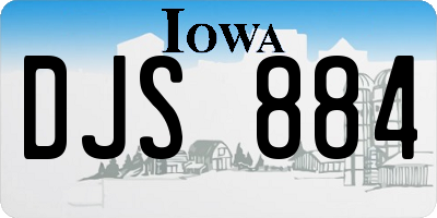 IA license plate DJS884