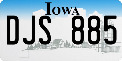 IA license plate DJS885