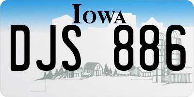 IA license plate DJS886