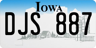 IA license plate DJS887