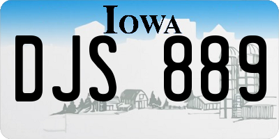 IA license plate DJS889