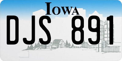 IA license plate DJS891