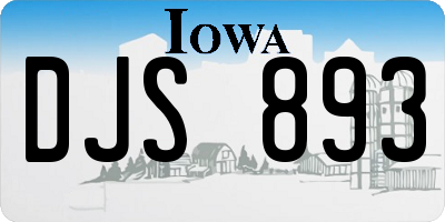 IA license plate DJS893