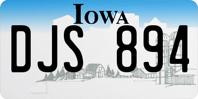 IA license plate DJS894