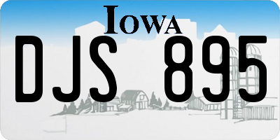 IA license plate DJS895