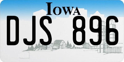 IA license plate DJS896