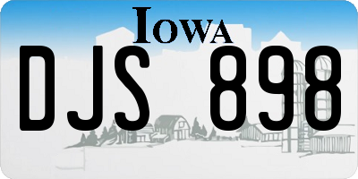 IA license plate DJS898