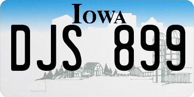 IA license plate DJS899