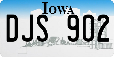 IA license plate DJS902