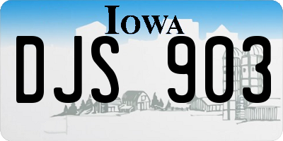 IA license plate DJS903