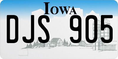 IA license plate DJS905