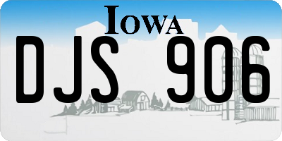 IA license plate DJS906