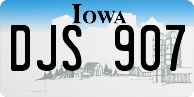 IA license plate DJS907