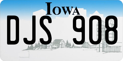 IA license plate DJS908