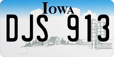 IA license plate DJS913