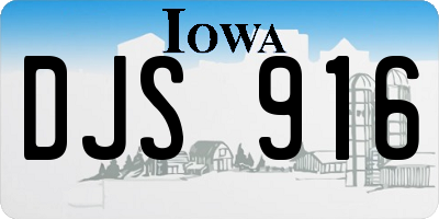 IA license plate DJS916