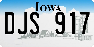 IA license plate DJS917