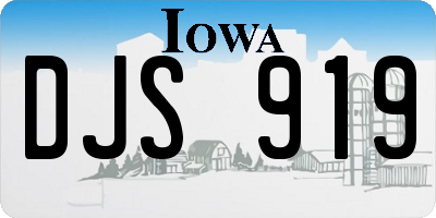 IA license plate DJS919