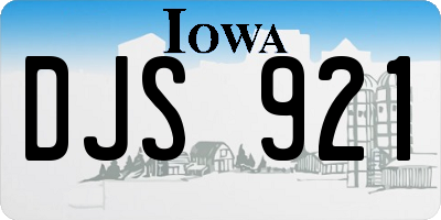 IA license plate DJS921