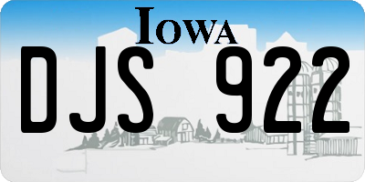 IA license plate DJS922