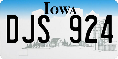 IA license plate DJS924